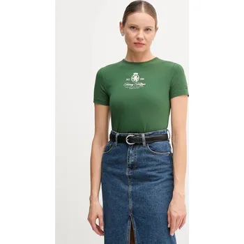 Pánská móda Tričko Tommy Hilfiger WW0WW47316 zelená 77X, vel. XXXL