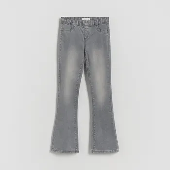 Dívčí kalhoty Reserved - Džegíny do zvonu - šedá - 817FF-90J - 817FF-90J-140