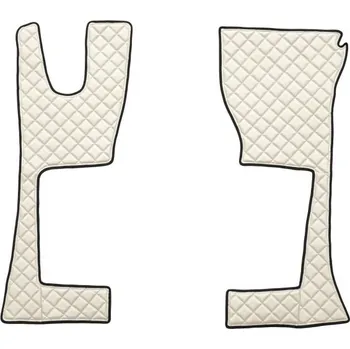 autokoberec Kožené koberce pod nohy MB Actros MP4 a MP5 - úzká kabina, béžové