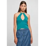 Dámský krátký zavinutý nákrčník Top akvarel Urban Classics tyrkysová 2545523