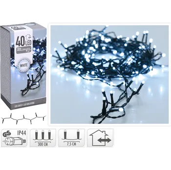 Vánoční dekorace Světelný LED řetěz Danko 300 cm bílý studený