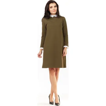 Dámské šaty Awama Woman's Dress A204 Awama hnědá 2525094