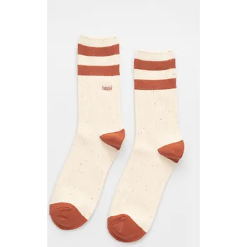 Pánské oblečení Vans Vans Stripe Crew (burnt orange) L, béžová