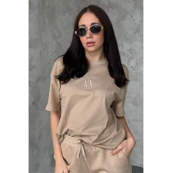 Dámské tričko Dámské tričko Armani Exchange XW001182AF15085 béžové Velikost: M