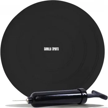 podložka na cvičení Nafukovací kulatá balanční rehabilitační podložka černá, průměr 33 cm