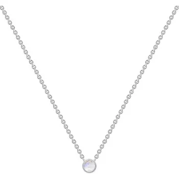 Náhrdelník Stříbrný minimalistický náhrdelník s měsíčním kamenem Glosie