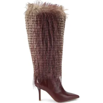Dámské kozačky Kožené kozačky Kurt Geiger London Kensington Knee Boot 85 4993556019 hnědá 88X, EUR 41