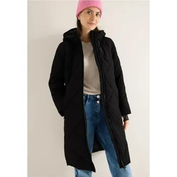 Dámský kabát Prošívaný kabát Cecil 101273 se šňůrkami na batoh černý Velikost: M