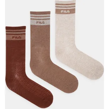 Pánské ponožky Ponožky Fila 3-pack béžová barva, F6137 80X, vel. 35/38