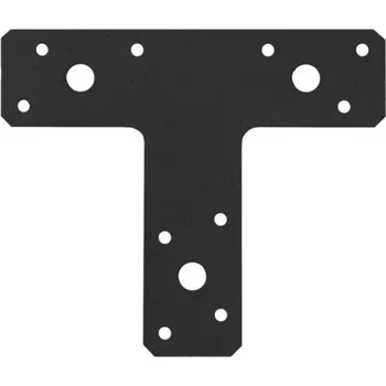 Tesařské kování DOMAX KT spojka plochá typu T Černý Duplex KT 2 - 150 x 127 x 38 x 2.0 mm (10 ks)