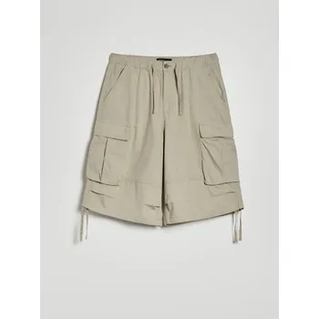 Pánská móda Šortky s cargo kapsami - M - House - béžová - 822BU-80X