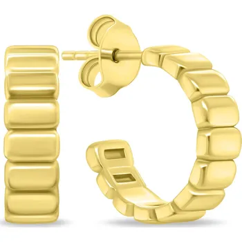 Náušnice Brilio Silver Nadčasové pozlacené kruhové náušnice EA876Y + 2 měsíce na vrácení zboží