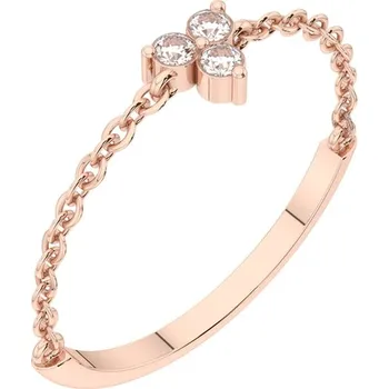 Prsten Netradiční minimalistický prsten s diamanty Luthar