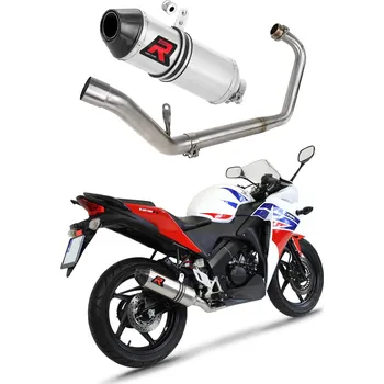 Výfuk pro motocykl Laděný výfuk Dominator Honda CBR 150 R 2011 - 2016 Kompletní systém Výfukové potrubí HP3 tlumič výfuku + dB killer medium
