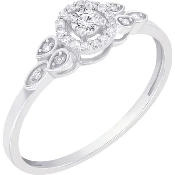 Prsten Zlatý halo prsten s lab-grown diamanty Avila