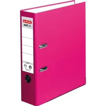 Pořadač pákový Herlitz maX.file A4, 8cm, růžový