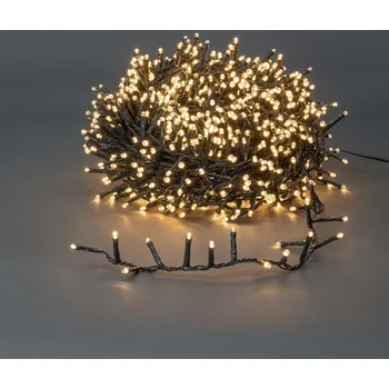 Vánoční dekorace NEDIS Vánoční Osvětlení | Řetěz | 1200 LED's | Teplá Bílá | 24.00 m | Lehké efekty: 7 | Vnitřní nebo Venkovní | Síťové napájení