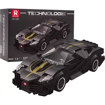 ostatní stavebnice stavebnice auto supersport černý 339 dílků