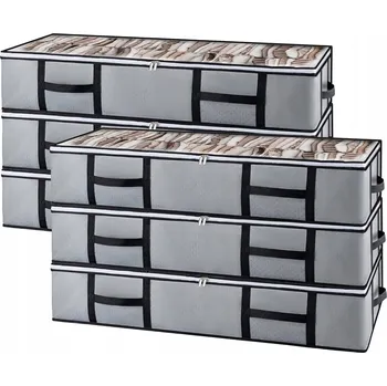 Úložný box 6x ORGANIZÉRY NA POVLEČENÍ A OBLEČENÍ 90L SADA ÚLOŽNÝCH BOXŮ TAŠKY