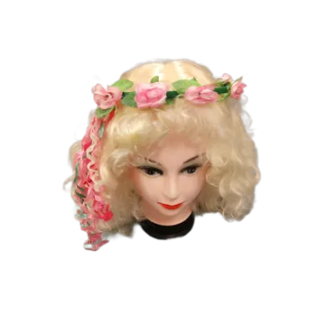 Karnevalový doplněk VĚNEČEK KVĚTINY RŮŽOVÁ (víla)