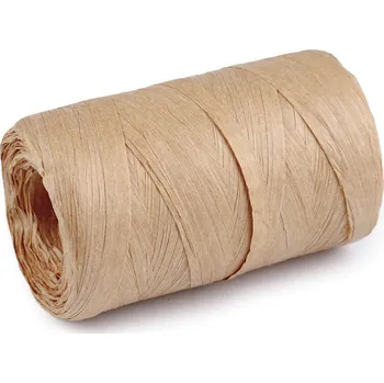 Příze Lýko rafie přírodní, k pletení tašek, šíře 5-8 mm Varianta: 5 béžová, Balení: 1 ks