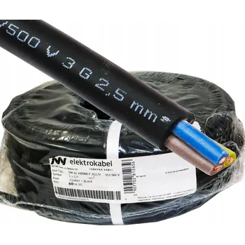 elektrický kabel GUMOVÝ dílenský KABEL OW 3x2,5 50m na bubnu