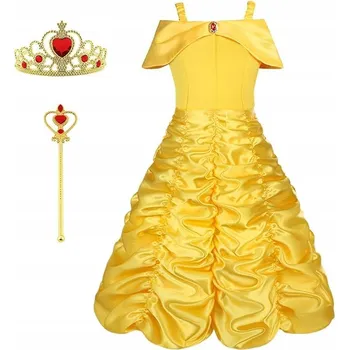 Karnevalový kostým KOSTÝM PRINCEZNA ANNA PŘEVLEK KOSTÝM KRÁLOVNA ELSA LEDOVÉ KRÁLOVSTVÍ HALLOWEEN 110