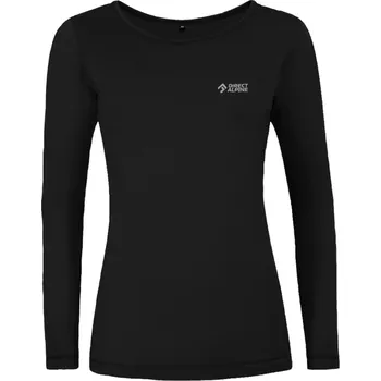 Dámské merino triko Direct Alpine FURRY LONG LADY black (DA big font) XL