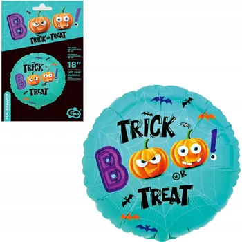 Balónek Narozeninový fóliový balónek 18" BOO! TRICK OR TREAT na Halloween