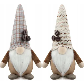 Vánoční dekorace ZIMNÍ SKŘÍTEK 2x VÁNOČNÍ SKŘÍTEK DEKORACE VÁNOCE SVÁTKY KÁVOVÝ