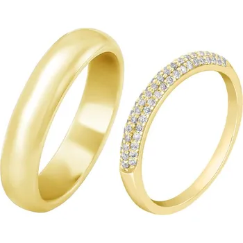 Šperk Eternity prsten s lab-grown diamanty a pánský půlkulatý prsten Louisa