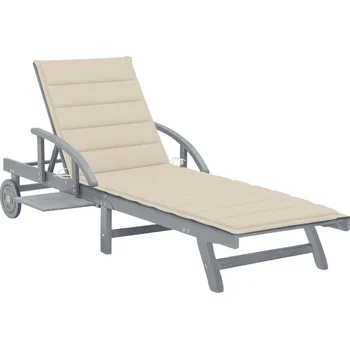 Zahradní lehátko OMAXI Zahradní lehátko s poduškou masivní akáciové dřevo 237250