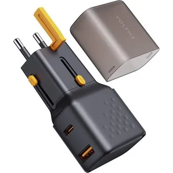Elektrická zásuvka Adaptér cestovní VOLTME Vito Go EzTravel Black pro použití v EU/US/UK/AU