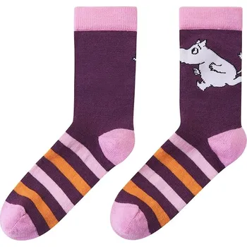 Dětské ponožky Reima Moomin Randig fialová barva, 5300335A 5300335A.9BYA 45X, vel. 19/21