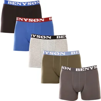 Boxerky 5PACK pánské boxerky Benysøn vícebarevné (4002) XL Možnost vrácení zboží ZDARMA do 120 dnů!