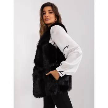 Dámská vesta Vest-AT-KZ-2375.00P-black Wool Fashion Italia černá 3298201