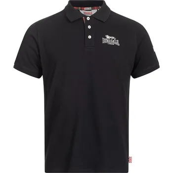 Pánské polo Lonsdale 117230-Black/Silver Lonsdale černá 2004102