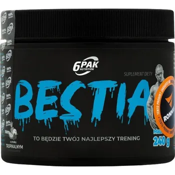 Anabolizér 6Pak Nutrition Bestia Pre-workout Varianta: tropical, 240 g