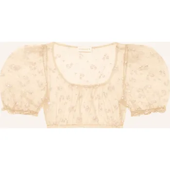 Dámská halenka Alpenherz Dámská Dirndlová Blůza Kim, béžová / starorůžová, 34