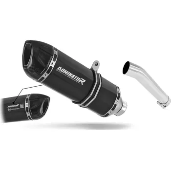 Výfuk pro motocykl Laděný výfuk Dominator Yamaha FZS FAZER 600 1998 - 2003 Homologovaný výfuk HP1 ČERNÝ tlumič výfuku