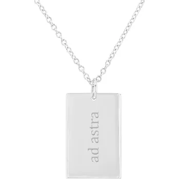 Šperk Platinový obdélníkový přívěsek s oboustranným gravírem Aeryn