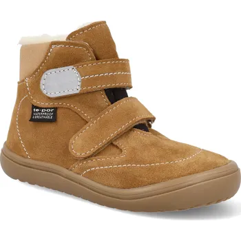 Dívčí zimní obuv Barefoot dětské zimní boty Jonap - B5 SV skořicové Velikost: 30
