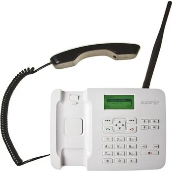 Mobilní telefon ALIGATOR T100 Stolní telefon na simkartu White