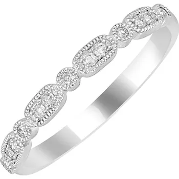 Prsten Stříbrný eternity prsten s lab-grown diamanty Liam