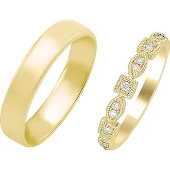 Prsten Vintage prsten s lab-grown diamanty a komfortní pánský prsten Hadya