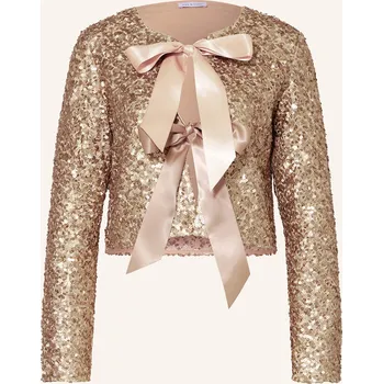 Mrs & Hugs Dámská Bunda S Flitry, béžová, 40