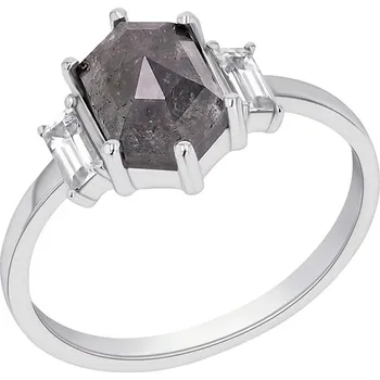 Prsten Prsten se salt and pepper diamantem a safíry Nadiia