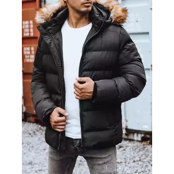 DStreet dlouhá prošívaná zimní bunda 3237505 černá/kaki