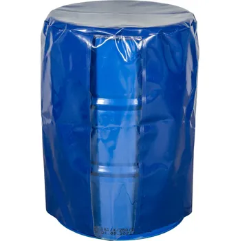 Vodotěsný kryt z PVC pro 200litrové sudy, modrý