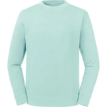 Pánské oblečení Bluza unisex Pure Organic Reversible Sweat Russell RUSSELL tyrkysová 2694083